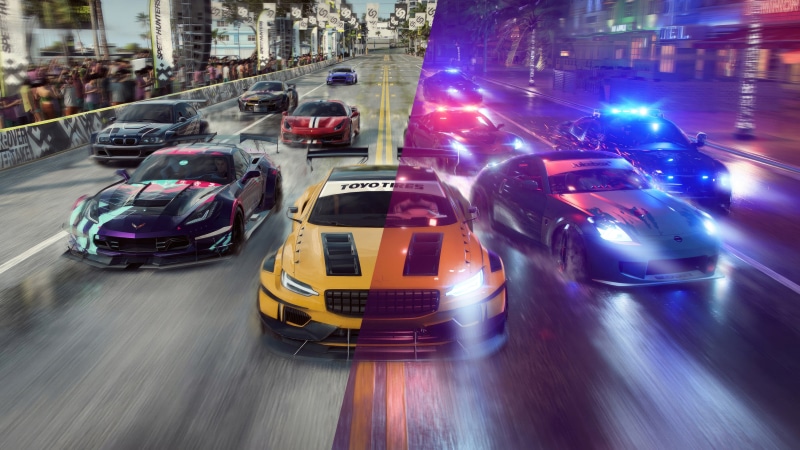 Need for Speed Heat cars racing and police chase
