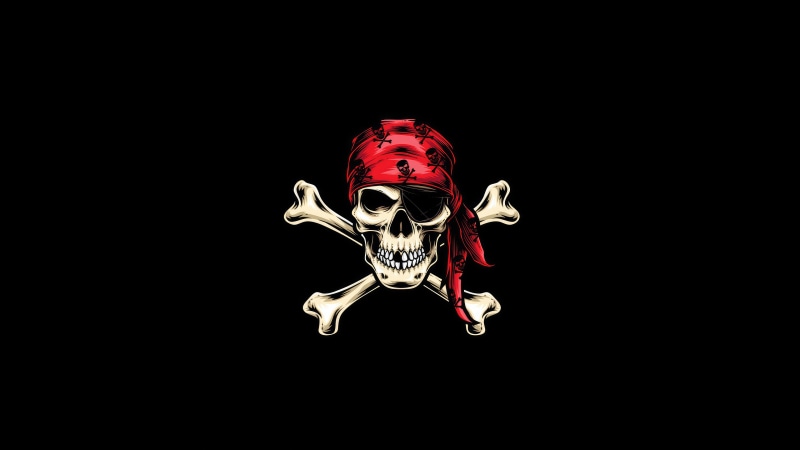 Pirate Skull and Crossbones 4K
