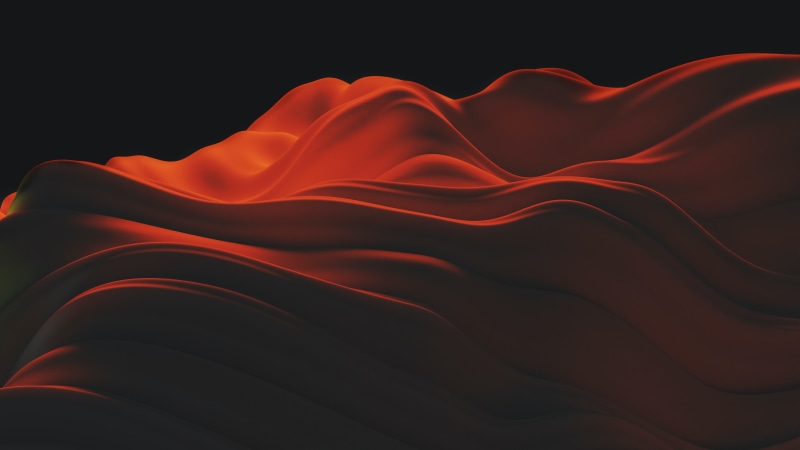 Abstract flowing red and black digital art