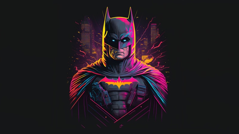 Batman in Neon City Artwork