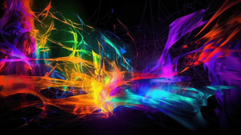 Abstract digital art with vibrant colors