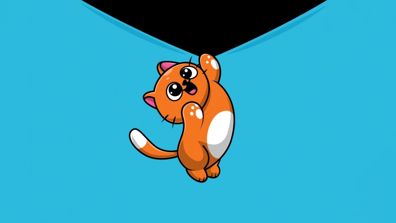 Cute orange cat illustration