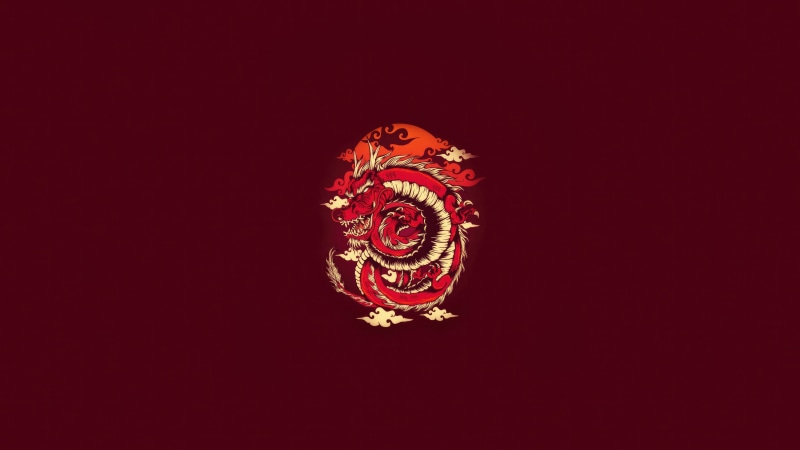 Red Dragon Artwork 4K