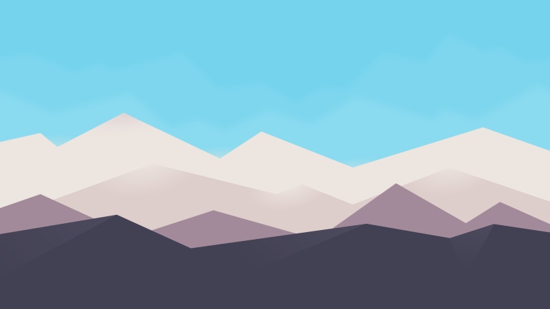 Minimalist mountain landscape digital art