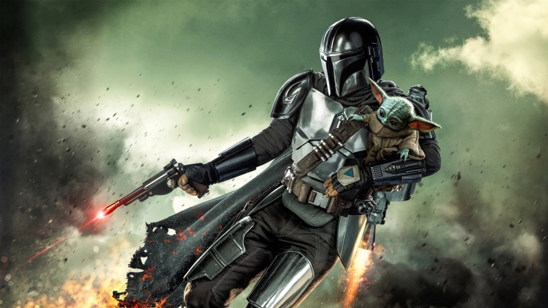 The Mandalorian and Grogu from Star Wars
