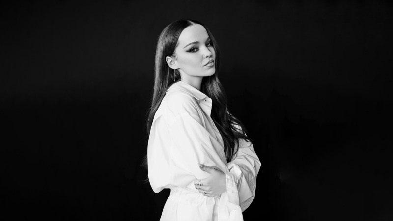 Dove Cameron monochrome photoshoot