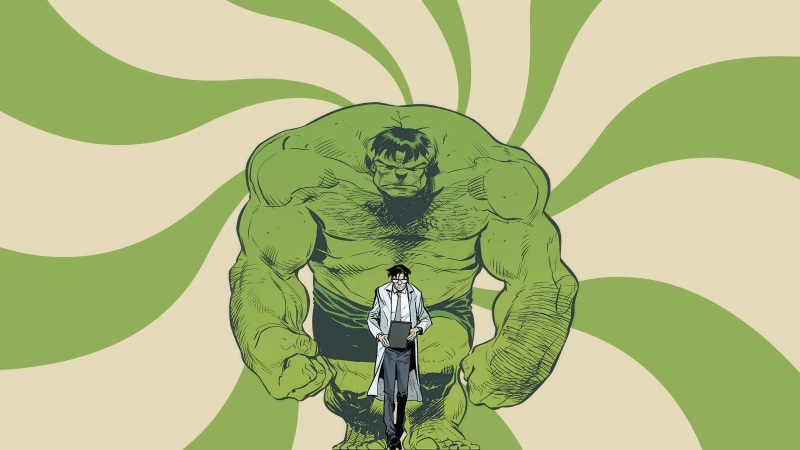Hulk and Bruce Banner artwork