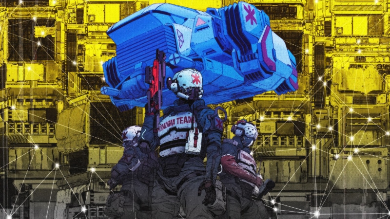 Cyberpunk Trauma Team with VTOL