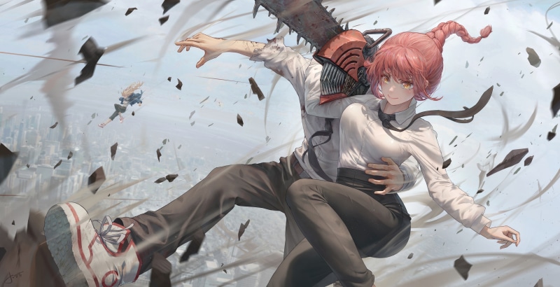 Makima and Chainsaw Man from Chainsaw Man