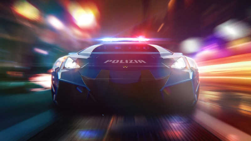 Digital Art of a Lamborghini Polizia Car