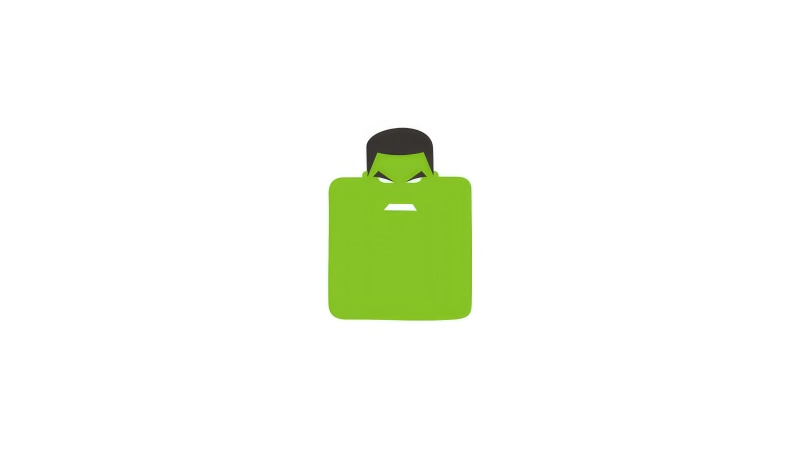 Minimalist Hulk artwork