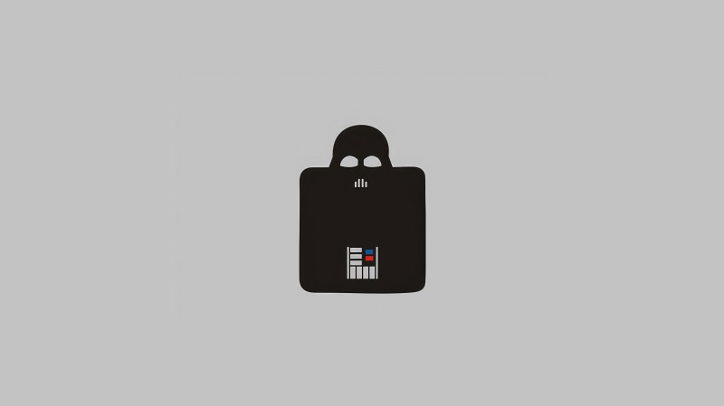 Darth Vader from Star Wars, minimalist art