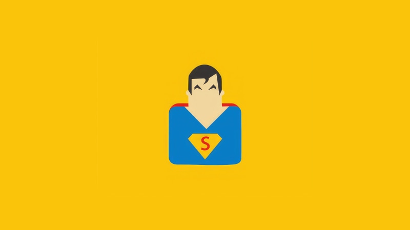 Superman minimalist illustration 4K