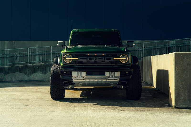 Green Ford Bronco Raptor 4K