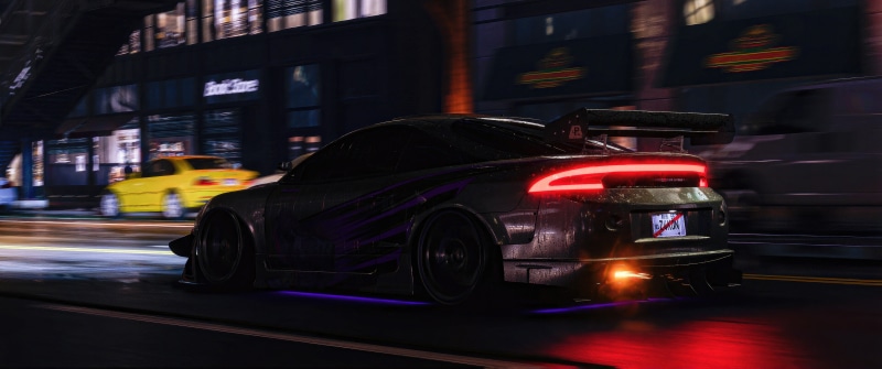 Need for Speed Unbound custom car at night