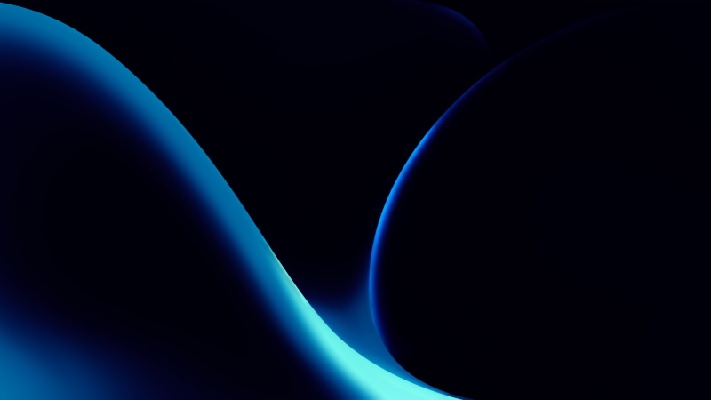 Abstract Blue and Black Light Forms