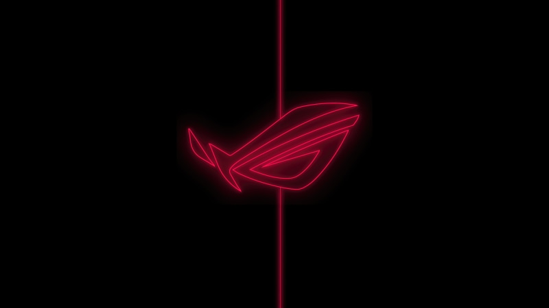Republic of Gamers logo neon art