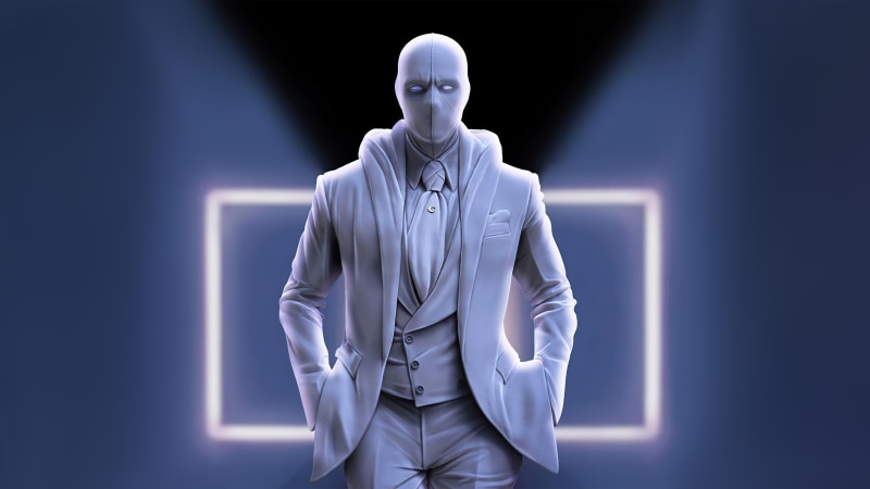 Moon Knight in a suit