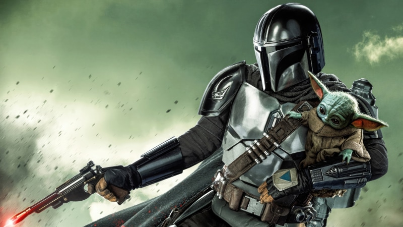 The Mandalorian and Grogu from Star Wars