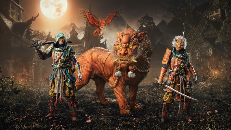 Assassins Creed Valhalla characters with mythical creature