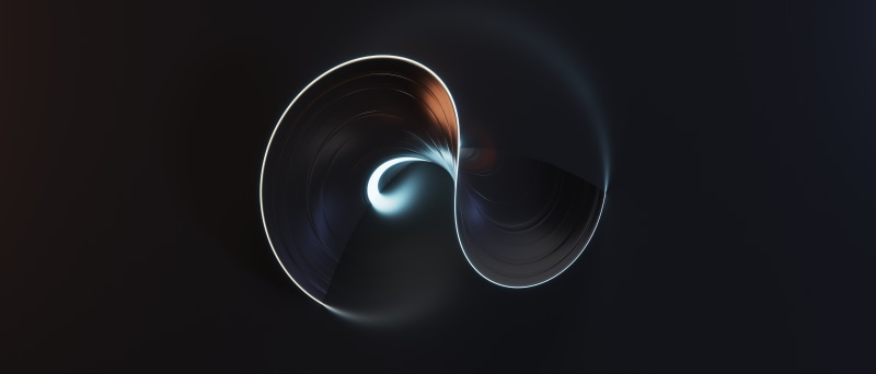 Abstract digital art with glowing curves