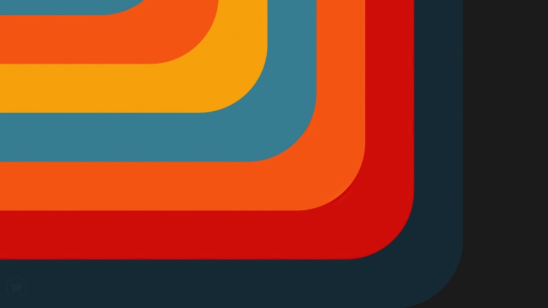 Abstract geometric shapes in warm and cool colors 4K