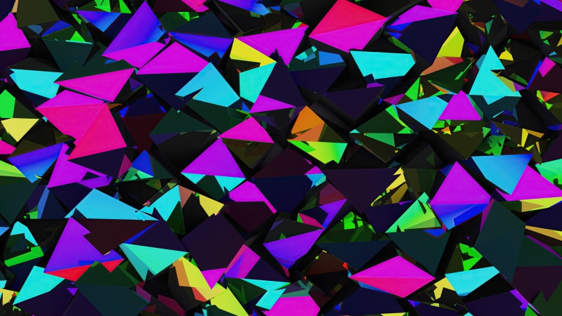 Abstract geometric triangles in vibrant colors