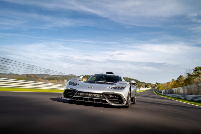 Mercedes-AMG ONE on a race track