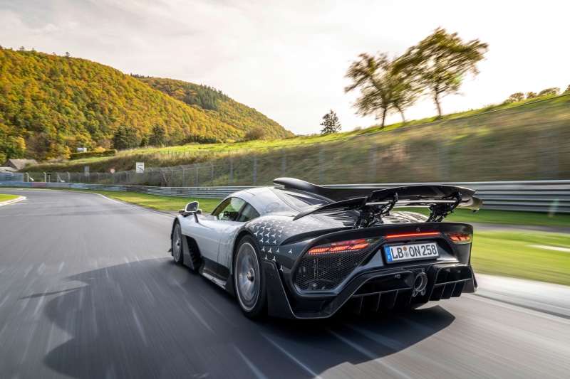 Mercedes-AMG ONE on a race track