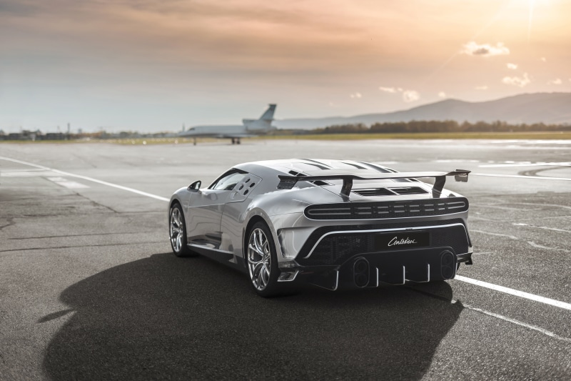 Bugatti Centodieci on an airport runway