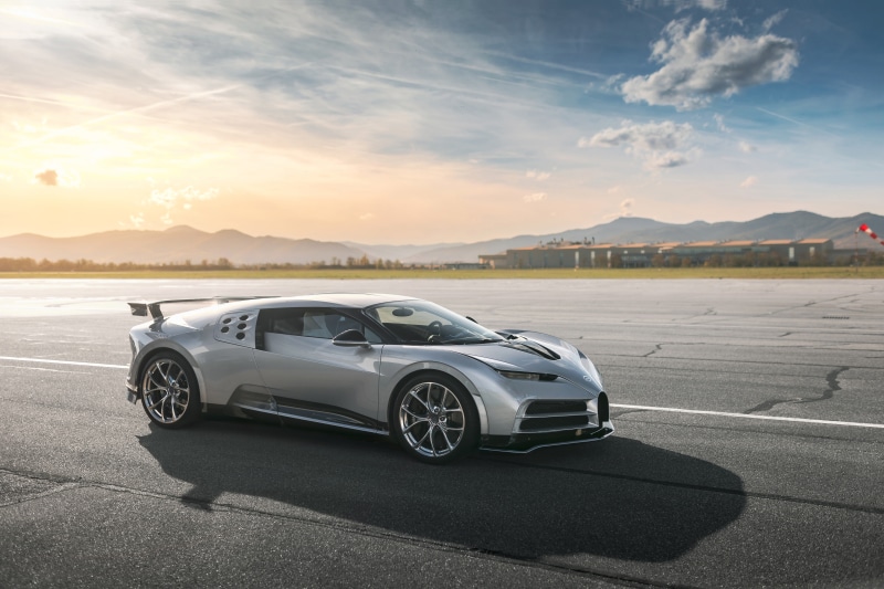 Bugatti Centodieci on an Airfield
