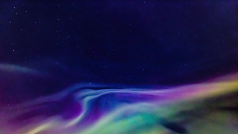 Aurora Borealis in a Starry Night Sky 4K