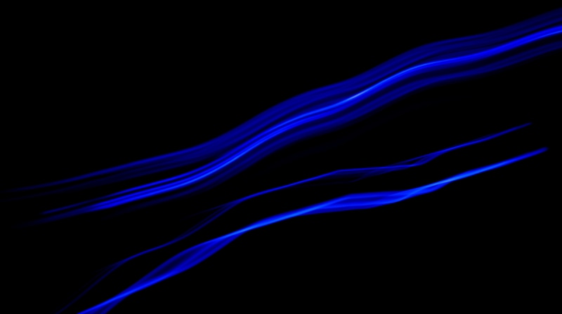 Abstract blue light streaks on black background 4K