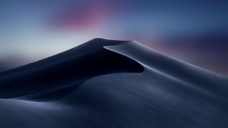 Dark minimalist desert dunes at dusk 4K