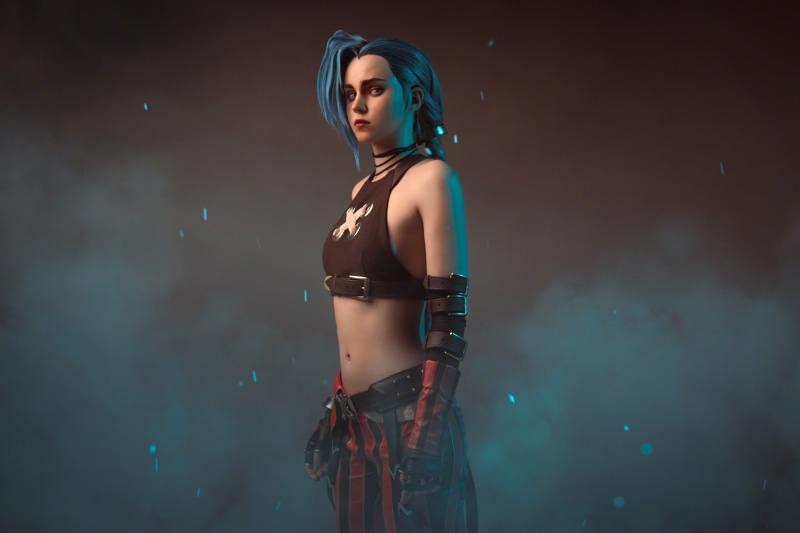 Jinx from League of Legends cosplay