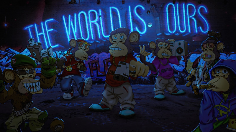 NFT Monkeys with Guns and Boombox