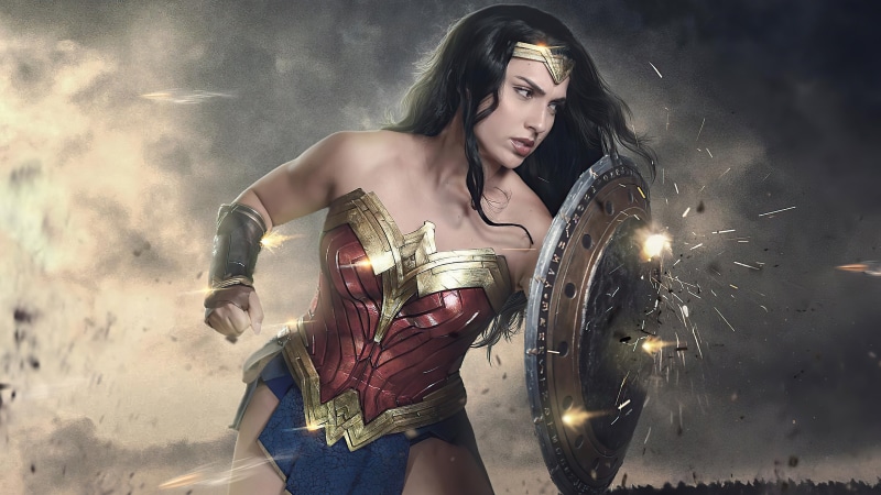 Wonder Woman in battle 4K
