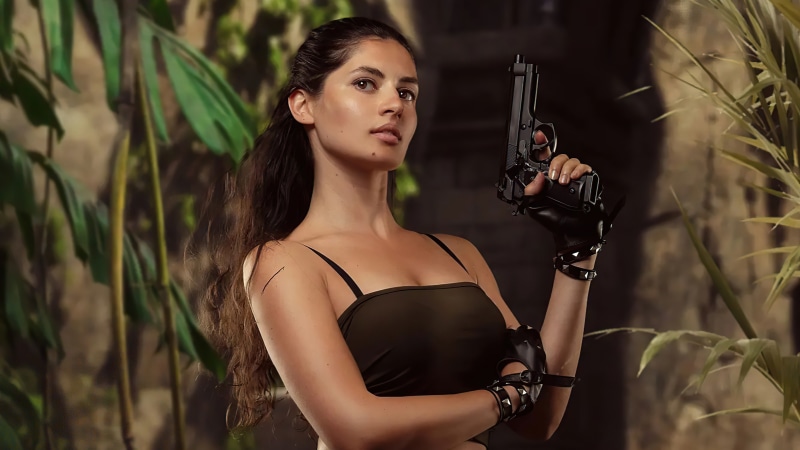 Lara Croft from Tomb Raider cosplay 4K