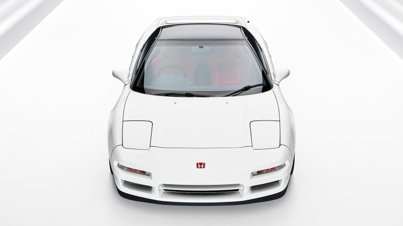 White Honda NSX sports car