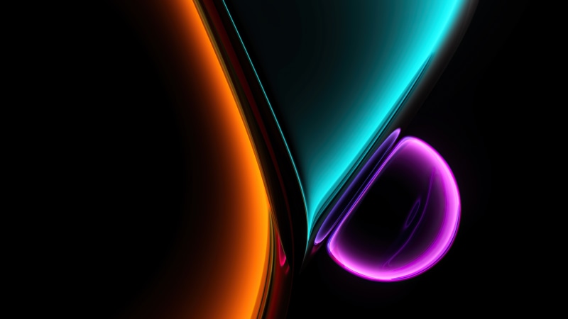 Abstract 3D Artwork with Neon Lights