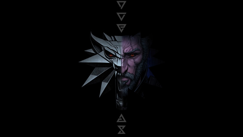 Geralt of Rivia from The Witcher Wolf Medallion