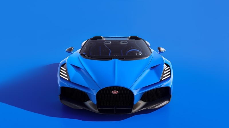 Bugatti W16 Mistral convertible sports car