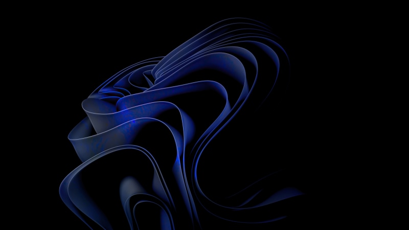 Windows 11 abstract blue ribbon 4K