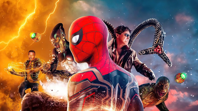 Spider-Man and villains from Spider-Man: No Way Home