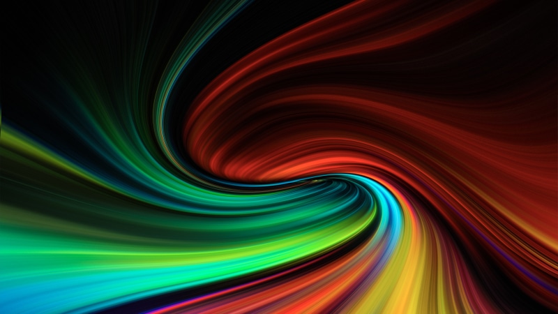 Abstract swirling colorful light streaks 4K