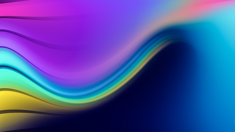 Abstract colorful wavy digital art 4K