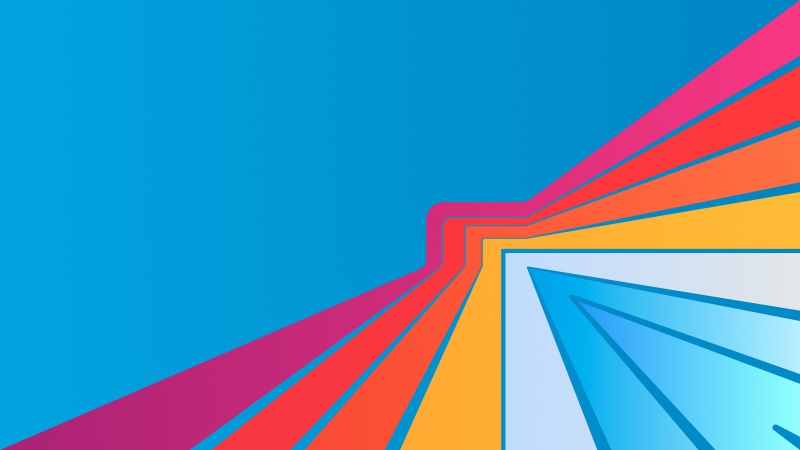 Abstract colorful lines on blue background