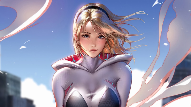 Gwen Stacy from Spider-Man illustration
