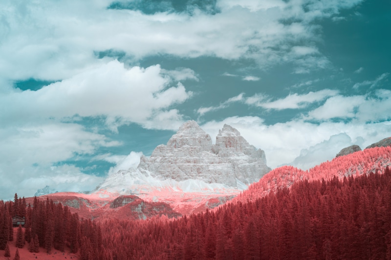Tre Cime di Lavaredo mountains in Dolomites, Italy
