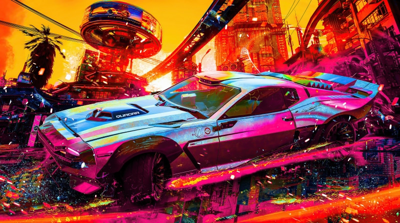 Quadra car in Cyberpunk 2077 4K